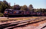 SBD 5721 holds a northbound train at the North Raleigh yard signal